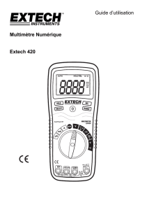 Guide d`utilisation Multimètre Numérique Extech 420