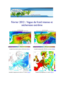 Février 2012 : Vague de froid intense et sécheresse extrême