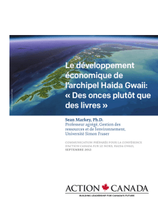 Le développement économique de l`archipel Haida