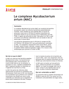 Le complexe Mycobacterium avium (MAC)