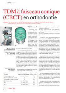 TDM à faisceau conique (CBCT) en orthodontie