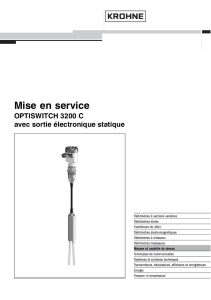 Mise en service - OPTISWITCH 3200 C