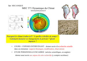 MEC 571 Dynamique du Climat