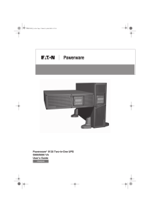 Powerware 9135 Two-in-One UPS 5000/6000 VA User`s Guide