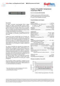 Capteur d`humidité / température numérique PMU-V