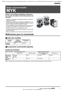 OMRON - Documentation: Relais industriel bistable - MYK