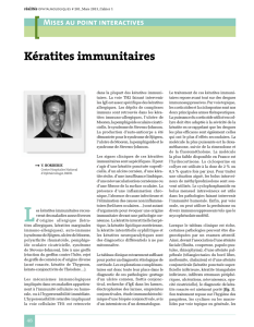 Kératites immunitaires