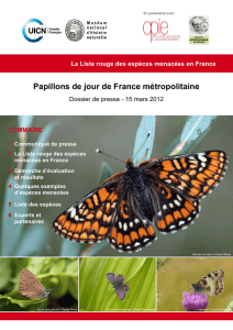La liste rouge des Papillons de jour de France métropolitaine