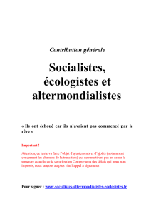 Socialistes, écologistes et altermondialistes