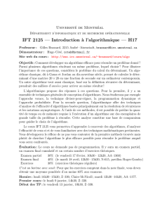 IFT 2125 — Introduction `a l`algorithmique — H17