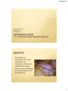 Traitement médical de l`appendicite aigüe