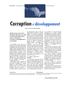 Quelles sont les causes de la corruption? Quel en est le coût