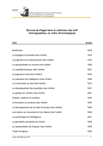 livres de piaget aux - Archives Jean Piaget