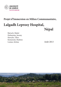 Lalgadh Leprosy Hospital, Népal
