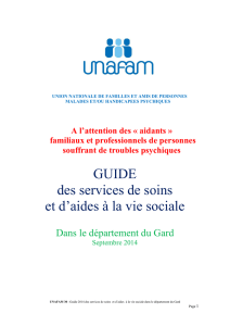 Guide des services de soins et d`aides à la vie sociale dans le Gard