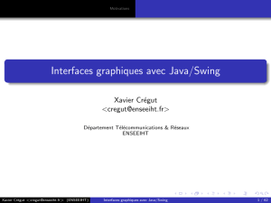 Interfaces graphiques avec Java/Swing