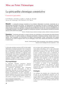 La péricardite chronique constrictive