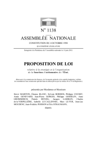 N° 1138 ASSEMBLÉE NATIONALE PROPOSITION DE LOI