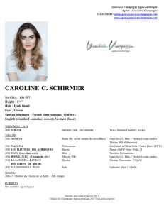 caroline c. schirmer - Agence Genevieve Champagne