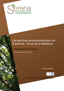 Les services environnementaux en économie : revue de la