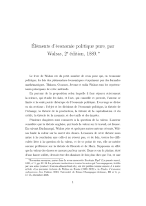 Éléments d`économie politique pure, par Walras, 2e édition, 1889.