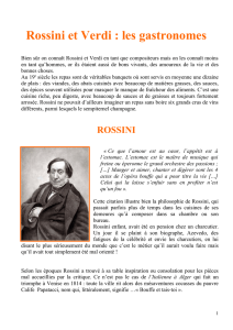 Rossini et Verdi : les gastronomes