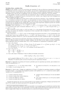 Feuille d`exercices n  1
