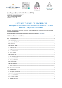 Liste des directrices et directeurs de thèse de l`École doctorale