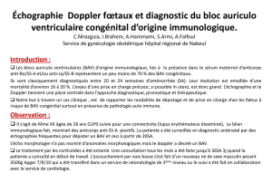 Échographie Doppler fœtaux et diagnostic du bloc auriculo