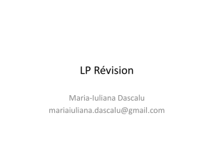 LP Révision - Maria