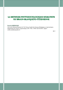 la methode phytosociologique sigmatiste ou braun