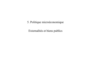 5. Politique microéconomique Externalités et biens publics