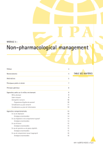 Non-pharmacological management