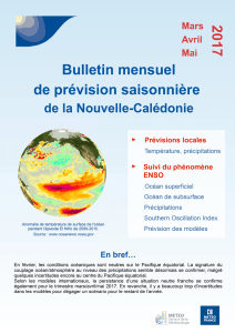 Bulletin mensuel de prévision saisonnière 2017