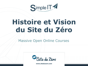 Histoire et Vision du Site du Zéro
