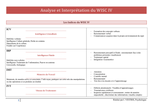 Analyse et Interprétation du WISC IV
