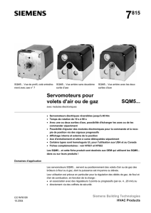7815 Servomoteurs pour volets d`air ou de gaz SQM5