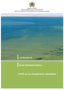 Le changement climatique dans la région de Dakhla
