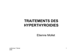 traitements des hyperthyroidies - FMC Franche