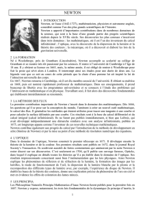 Document : Newton - Physique Chimie Emmanuel Hourdequin