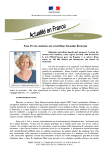 Anne Dejean-Assémat, une scientifique française distinguée