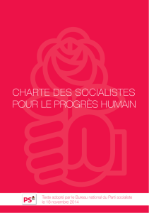 charte des socialistes pour le progrès humain