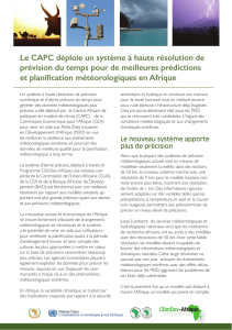 ACPC déploie un système de prévision haute résolution Météo