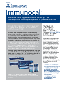 Immunocal est un supplément naturel breveté qui a été