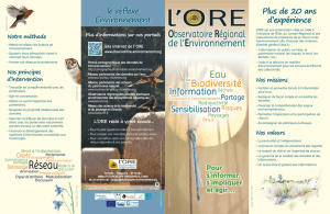 Réseau - Observatoire Régional de l`Environnement Poitou