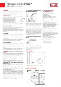 Thermostat Basicline C/R 230 V Manuel d`utilisation