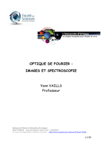 OPTIQUE DE FOURIER : IMAGES ET SPECTROSCOPIE Yann