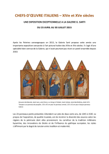 CHEFS-D`ŒUVRE ITALIENS – XIVe et XVe siècles