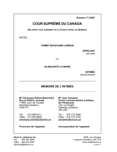 cour suprême du canada - Supreme Court of Canada
