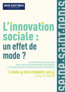 Programme journée MATPPS 9 novembre 2015 Innovation sociale